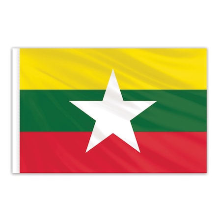 Myanmar Indoor Nylon Flag 2'x3'
